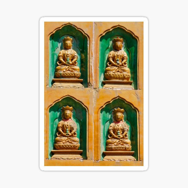 Little Statues from a temple on Longevity Hill (万寿山; 萬壽山; Wànshòu Shān) Beijing China Sticker Sticker