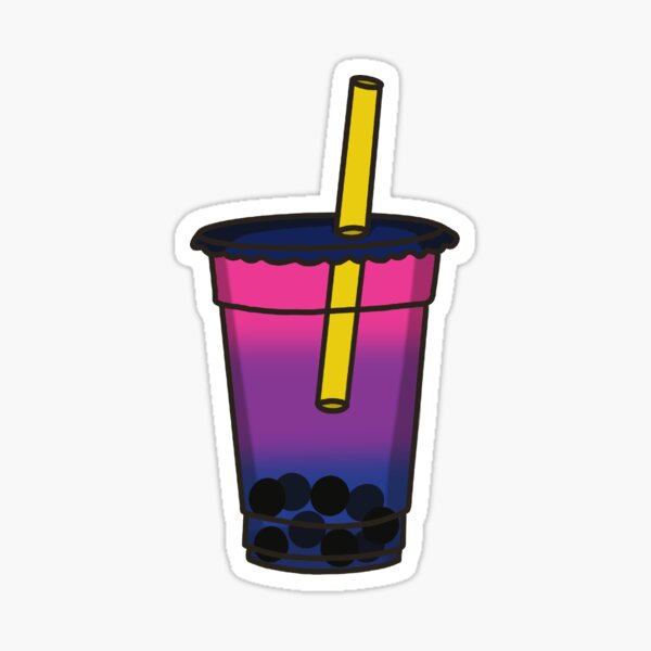 Bisexual Bi Boba Tea Sticker For Sale By Lucandlil Redbubble