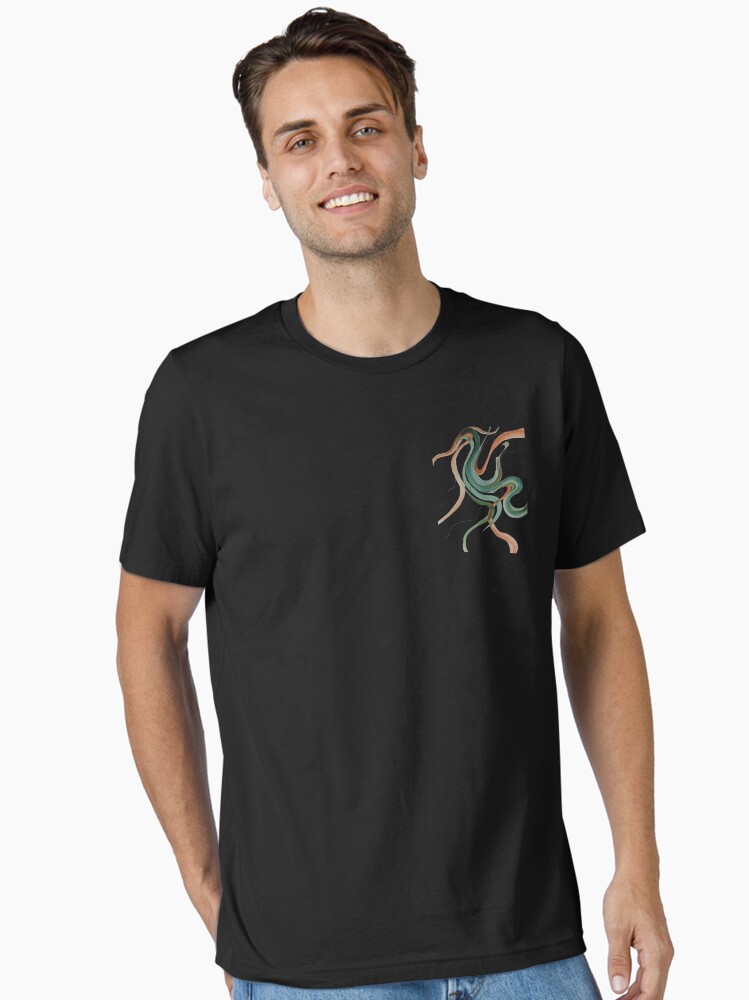 Thumbnail 1 of 7, Essential T-Shirt, "Plumage" A watercolor of a bird - By Y Paint and Pastels designed and sold by KidSquidStudios.