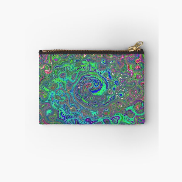 Item preview, Trippy Chartreuse and Blue Retro Liquid Swirl designed and sold by myrubiogarden.