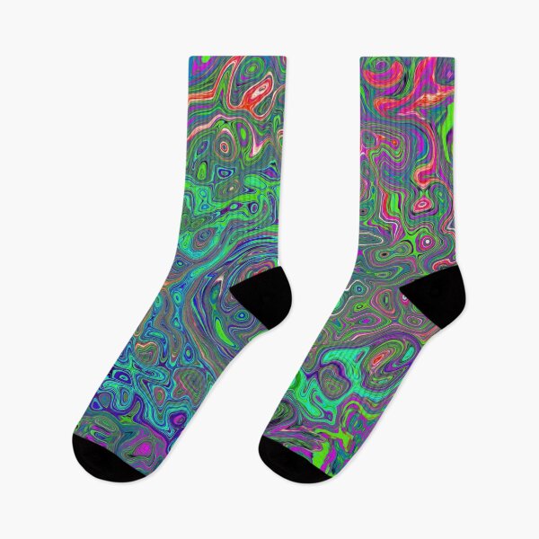 Item preview, Trippy Chartreuse and Blue Retro Liquid Swirl designed and sold by myrubiogarden.