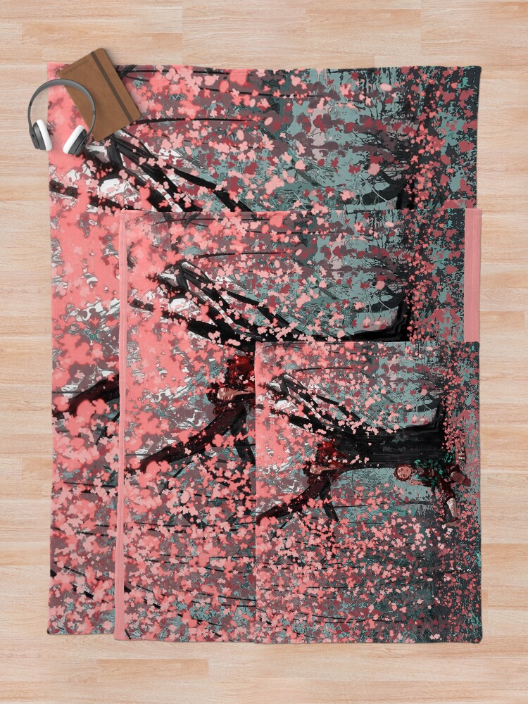 Alternate view of Nezuko Tanjirou - Demon Slayer Throw Blanket