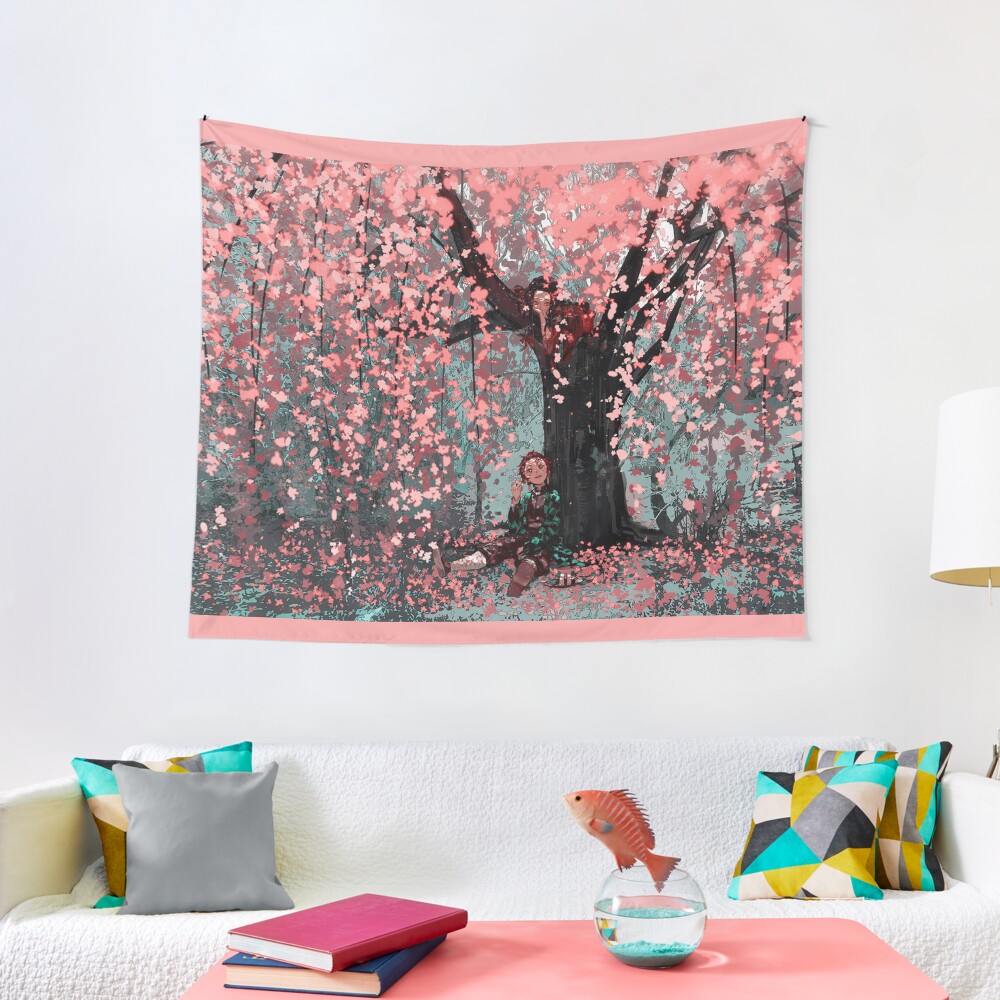 Nezuko Tanjirou - Demon Slayer Tapestry