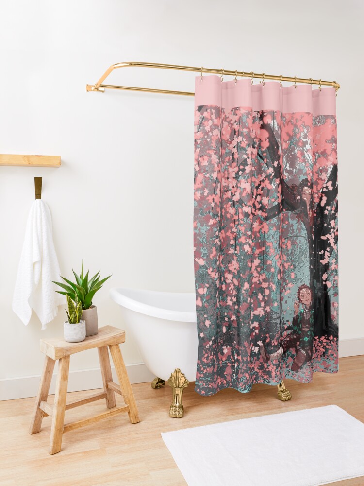 Alternate view of Nezuko Tanjirou - Demon Slayer Shower Curtain