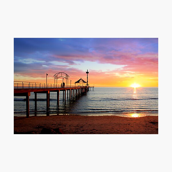 Colourful Brighton Jetty Sunset Photographic Print