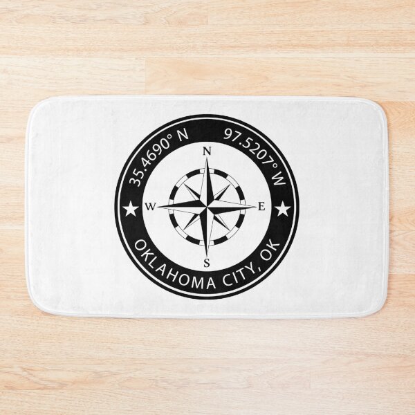 Item preview, Oklahoma City, Oklahoma Geographical Coordinates designed and sold by TeeOhGraphics.