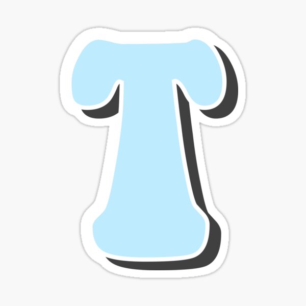 "Blue letter "T"" Sticker for Sale by slvx | Redbubble
