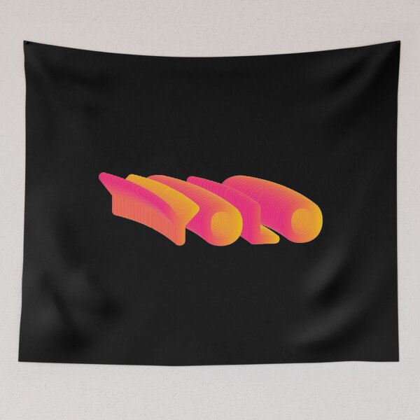 Item preview, Colorful YOLO lettering with gradient designed and sold by KiwiBrush.