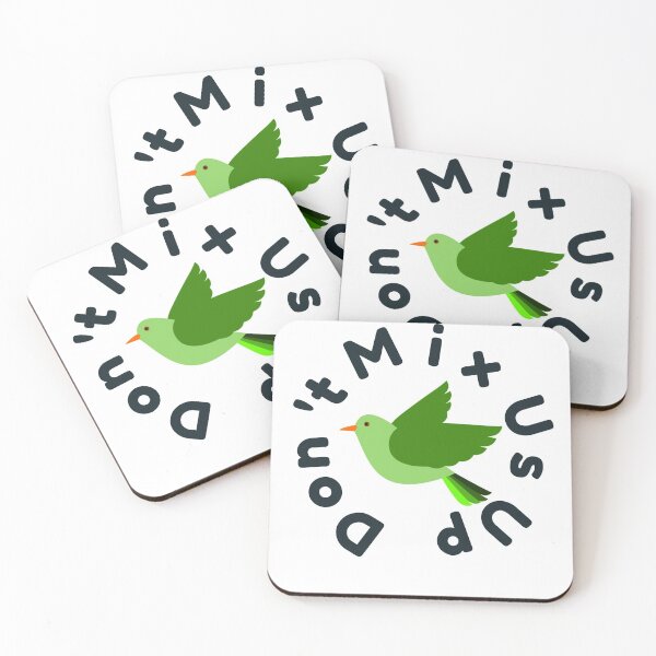 Item preview, Green Bird Identity Sticker for Twins Don't Mix Us Up designed and sold by MimsTees.