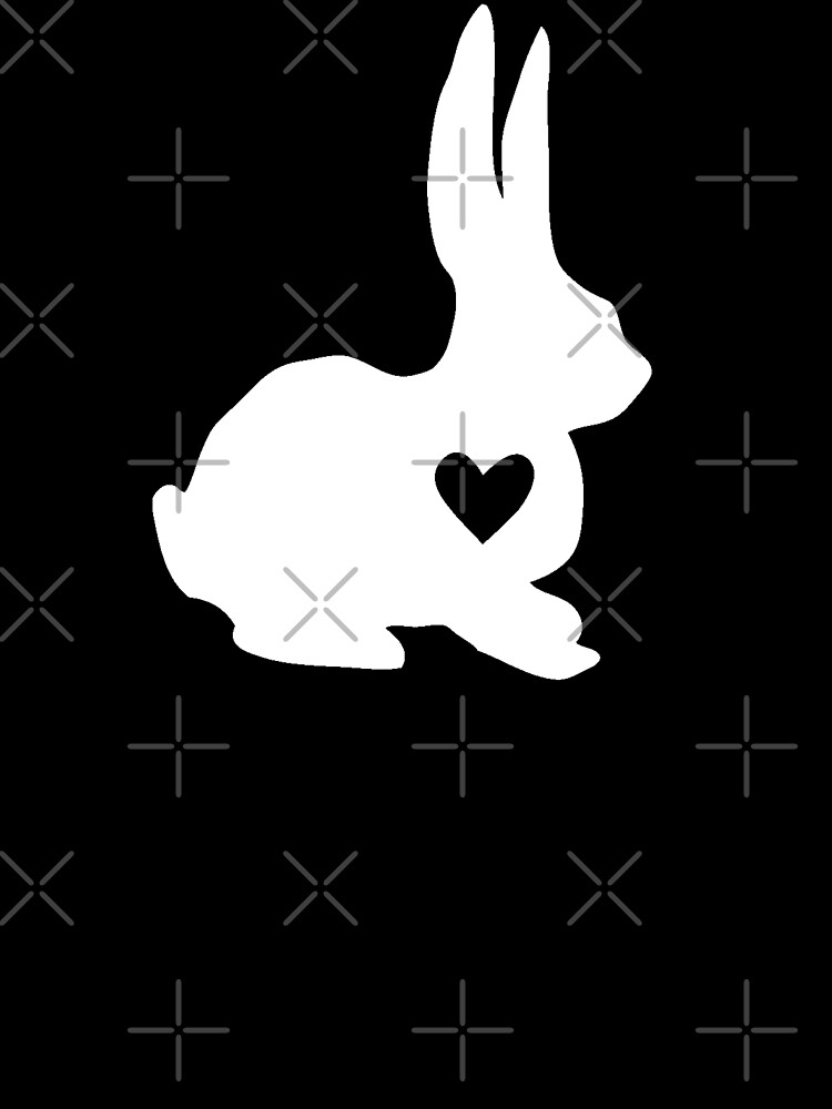 Thumbnail 7 of 7, Oversized T-Shirt, Heart of Gold Bunny Silhouette designed and sold by tinaschofield.