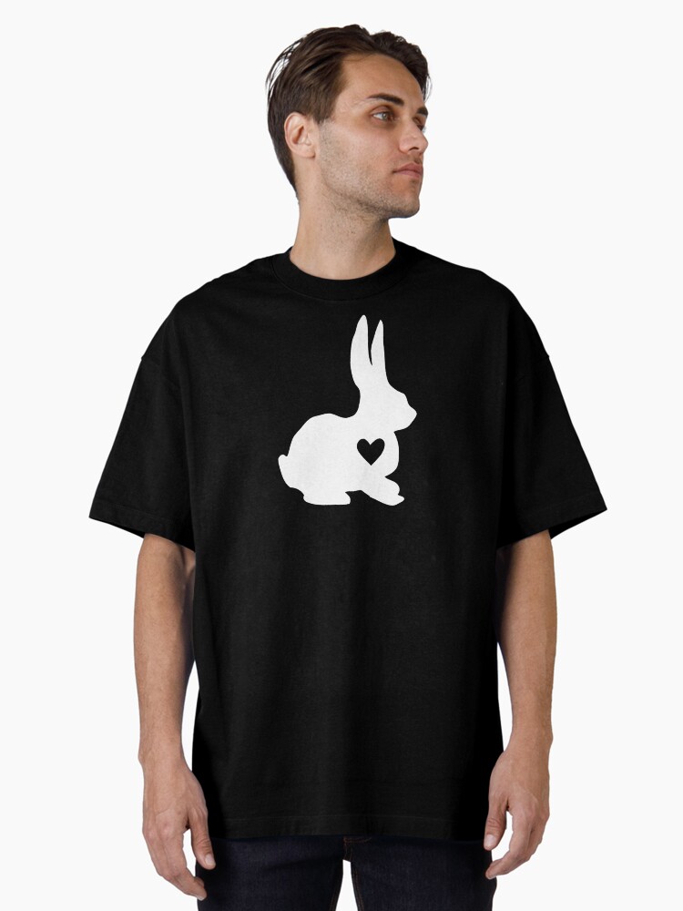 Thumbnail 2 of 7, Oversized T-Shirt, Heart of Gold Bunny Silhouette designed and sold by tinaschofield.