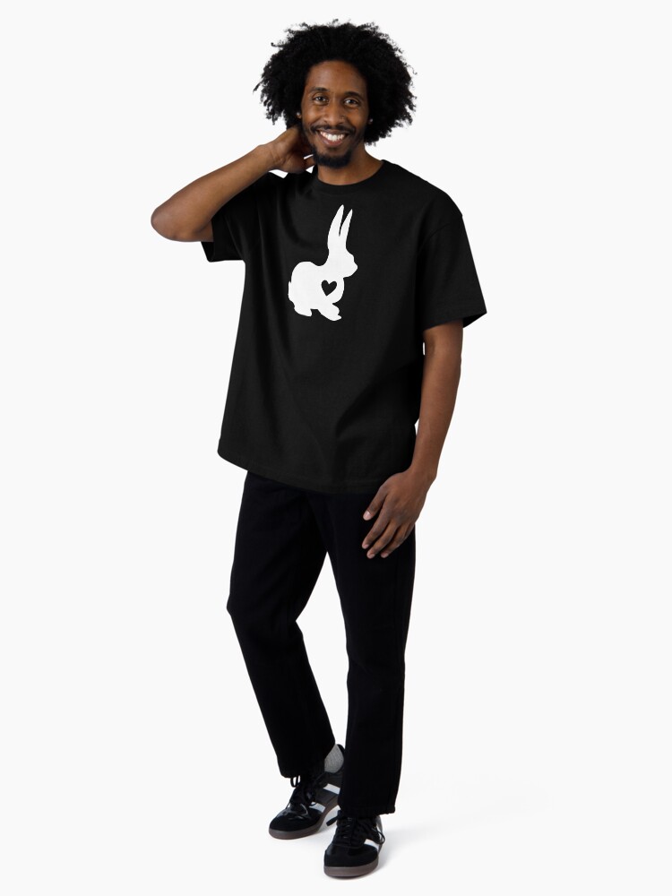 Thumbnail 4 of 7, Oversized T-Shirt, Heart of Gold Bunny Silhouette designed and sold by tinaschofield.