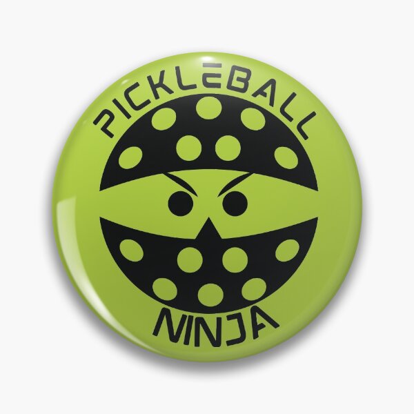 Item preview, Black Pickleball Ninja on single color background. Lime background designed and sold by EvieWoj.