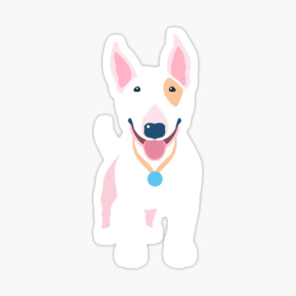 Item preview, White Bull Terrier dog  designed and sold by kavalenkavart.