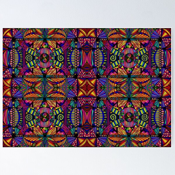 Item preview, Psychedelic Abstract colourful work 111 designed and sold by CallumHoare.