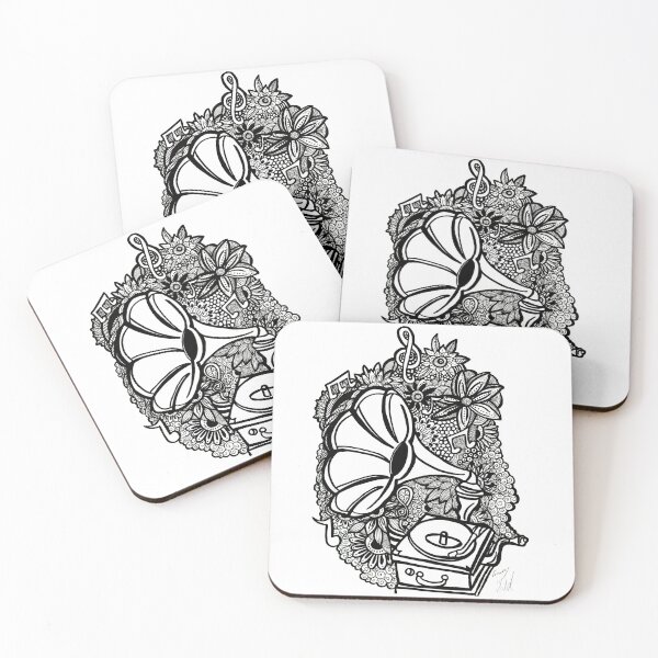 Item preview, Music ~Zentangle gramophone designed and sold by EmoodleDoodle.
