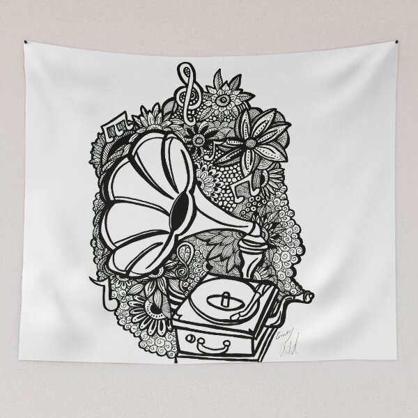 Item preview, Music ~Zentangle gramophone designed and sold by EmoodleDoodle.