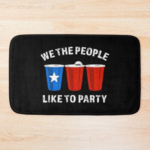 Item preview, We The People Like To Party - Beer Pong 4th of July Design designed and sold by CreatedByHeidi.