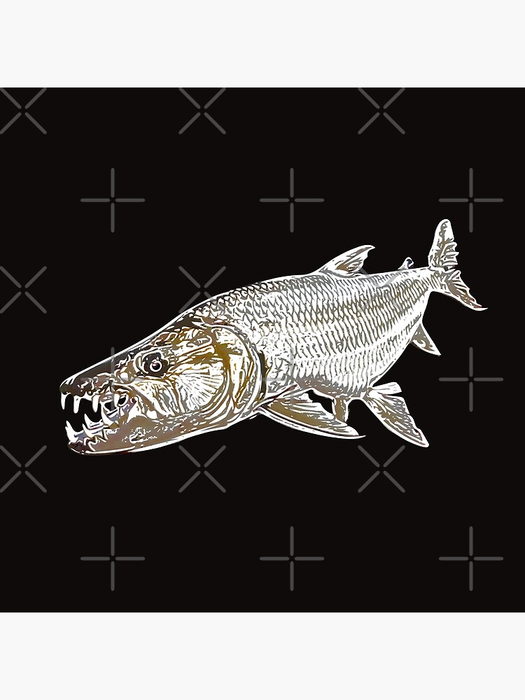 Goliath Tigerfish White Alternate Print  Poster for Sale by