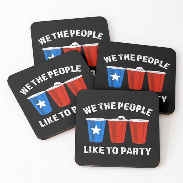 Item preview, We The People Like To Party - Beer Pong 4th of July Design designed and sold by CreatedByHeidi.