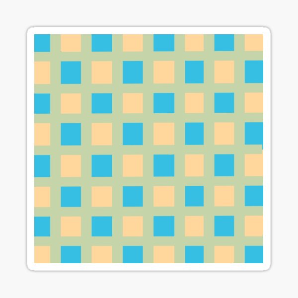 aqua-and-gold-squares-on-green-sticker-by-phylliswalter-redbubble