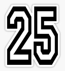 25, TEAM SPORTS, NUMBER 25, TWENTY, FIVE, Twenty fifth, Competition, Sticker