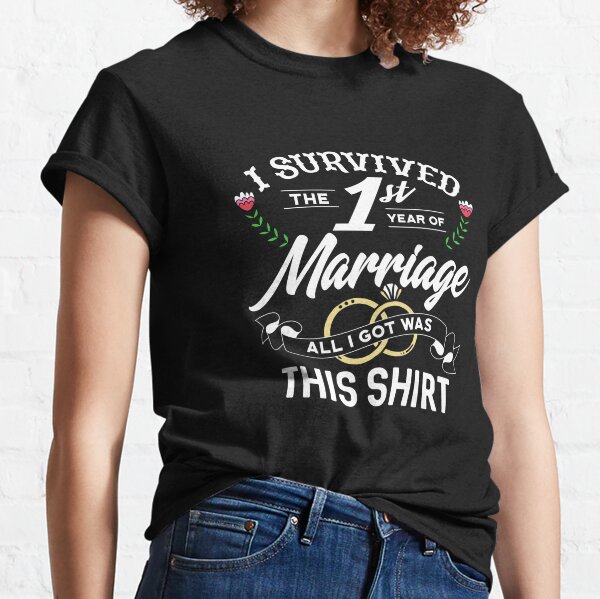 1st wedding anniversary shirts