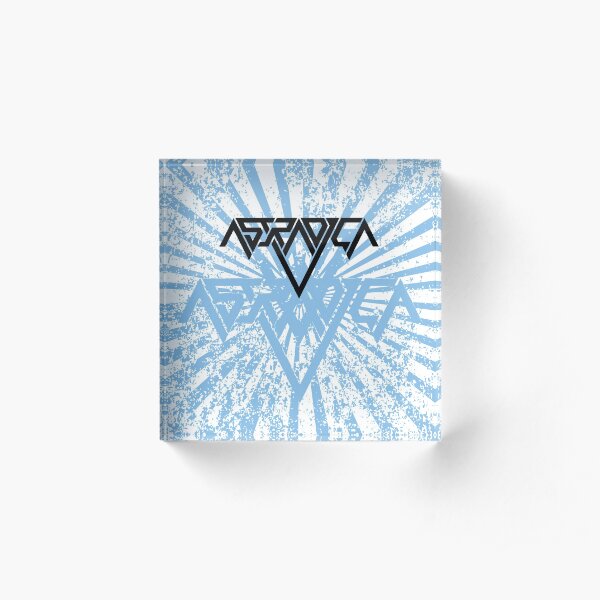 Astradica bandlogo with blue artwork Acrylic Block