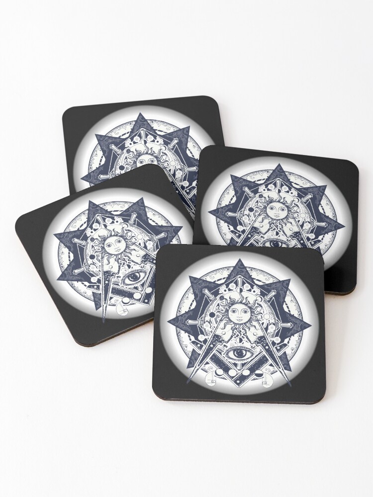 Thumbnail 1 of 5, Coasters (Set of 4), Masonry designed and sold by FotoLibreStudio.
