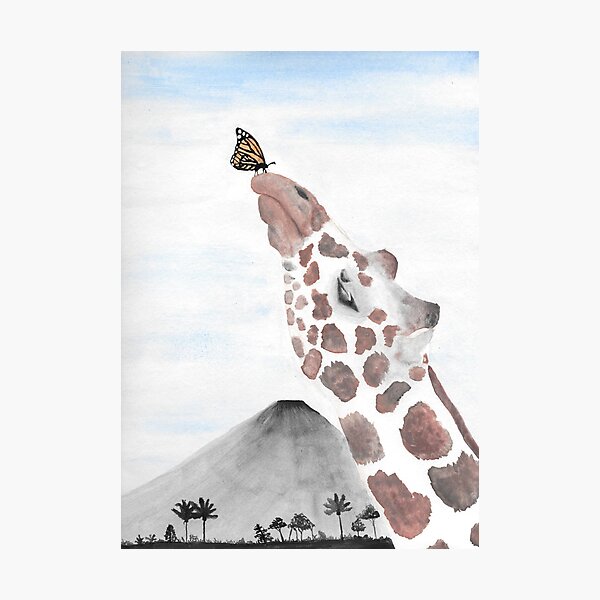 Item preview, Butterfly on Giraffe Nose designed and sold by Julia Hawley.