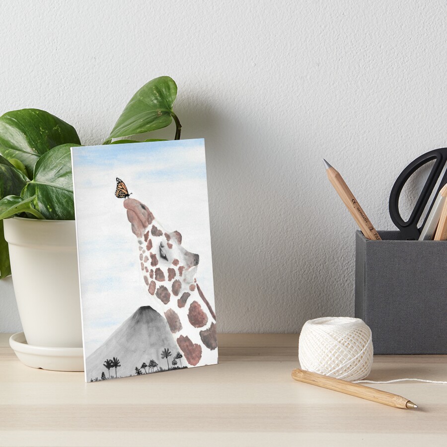 "Butterfly on Giraffe Nose" Art Board Print by JediMaster5 | Redbubble