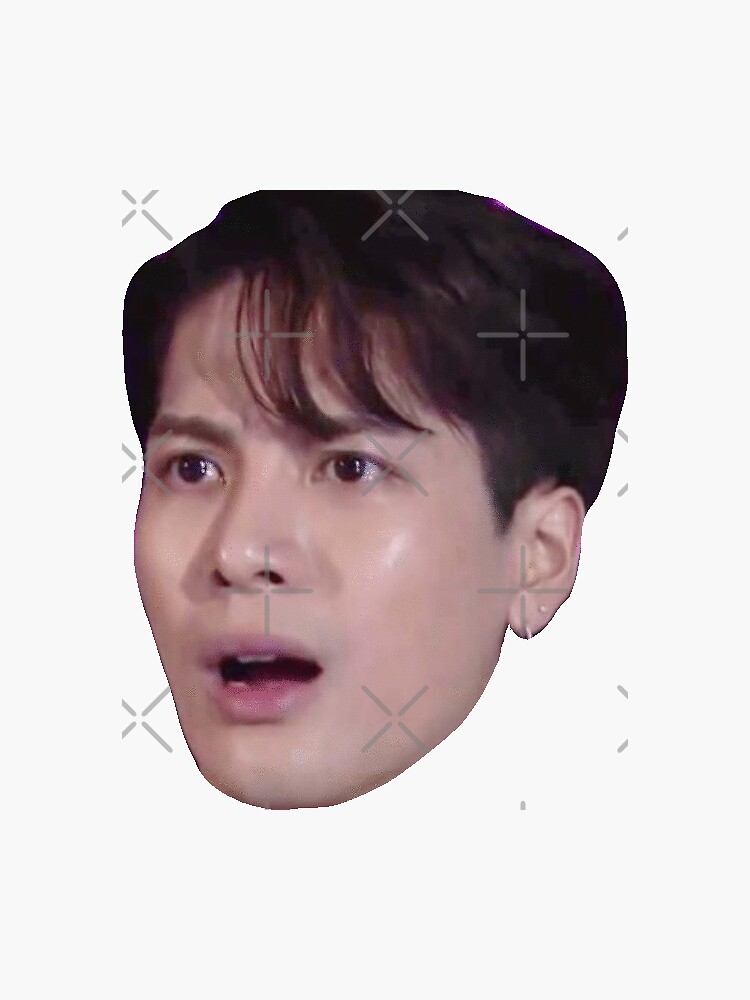"Jackson Wang Reaction Sticker" Sticker for Sale by bububybop Redbubble