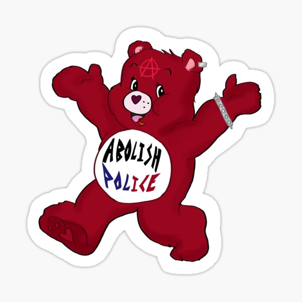 abolish the police bear Sticker