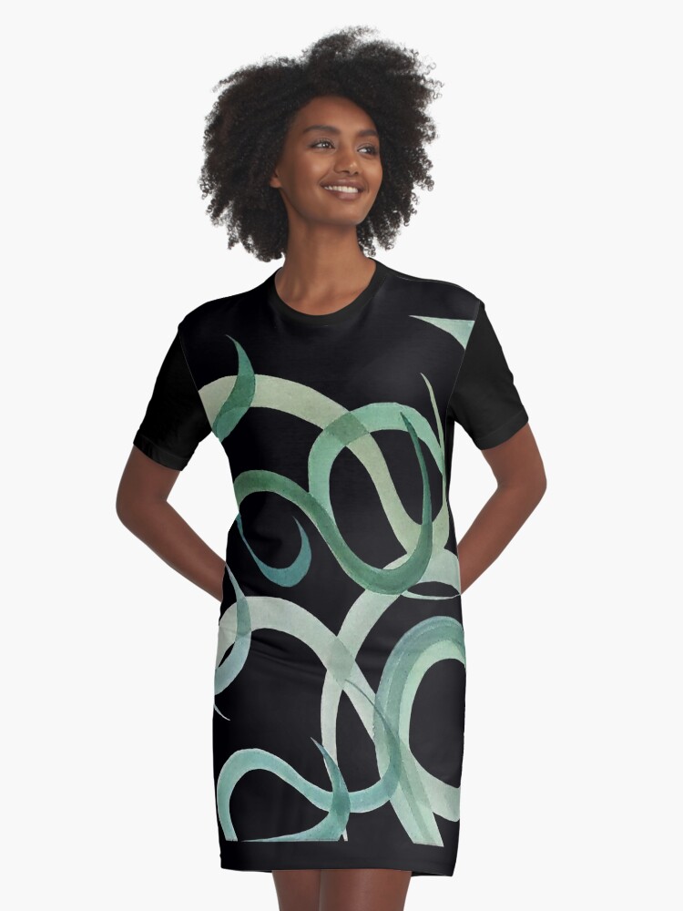 Graphic T-Shirt Dress, Harmony designed and sold by KidSquidStudios