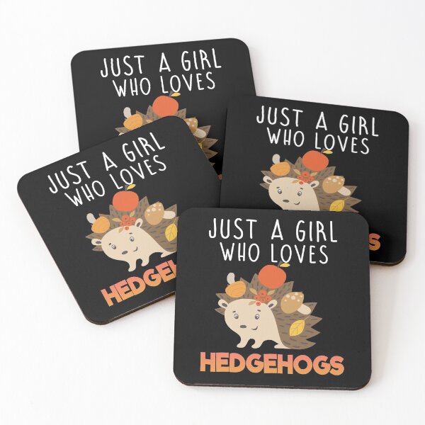 Item preview, Just A Girl Who Loves Hedgehogs designed and sold by ZEDSOU ⭐⭐⭐⭐⭐.