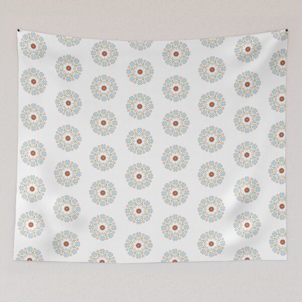 Item preview, moroccan  mandala work with orange and blue color  designed and sold by elshnef.