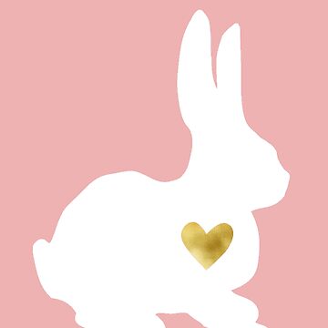 Artwork thumbnail, Heart of Gold Bunny Silhouette by tinaschofield