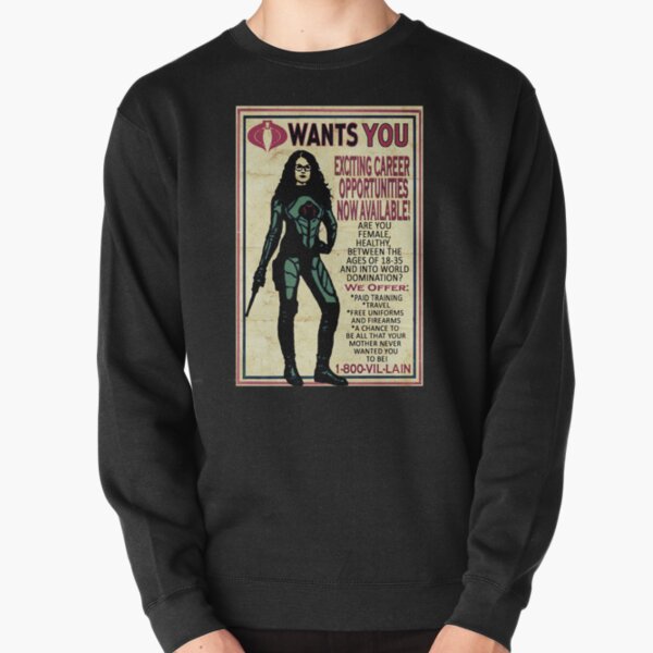 Cobra Recruiting poster Featuring the Baroness (G.I. Joe) Pullover Sweatshirt