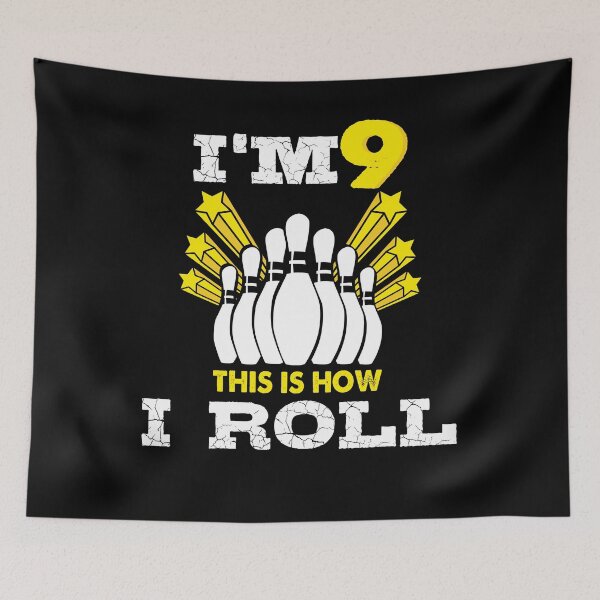 Item preview, I'm 9 This is How I Roll Bowling, Funny Kids 9 Year Old Birthday Party Gift designed and sold by PrintOfi.