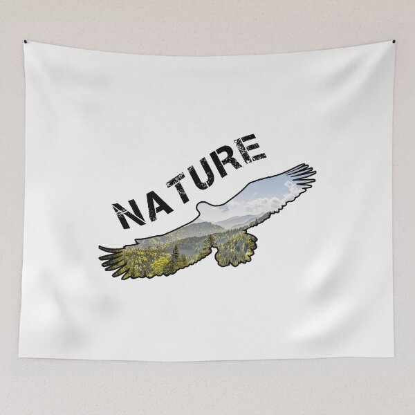 Item preview, nature panorama, eagles, mountains, forest, outdoo designed and sold by Kuma518.