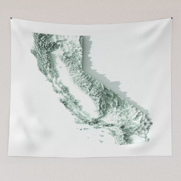 Item preview, 3D Map of California digitally rendered  designed and sold by ThinkAboutMaps.