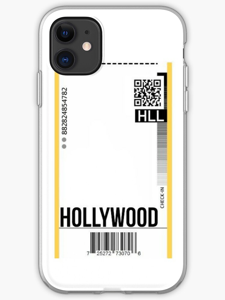 Hollywood Plane Ticket Boarding Pass Template Iphone Case Cover By Volkaneeka Redbubble