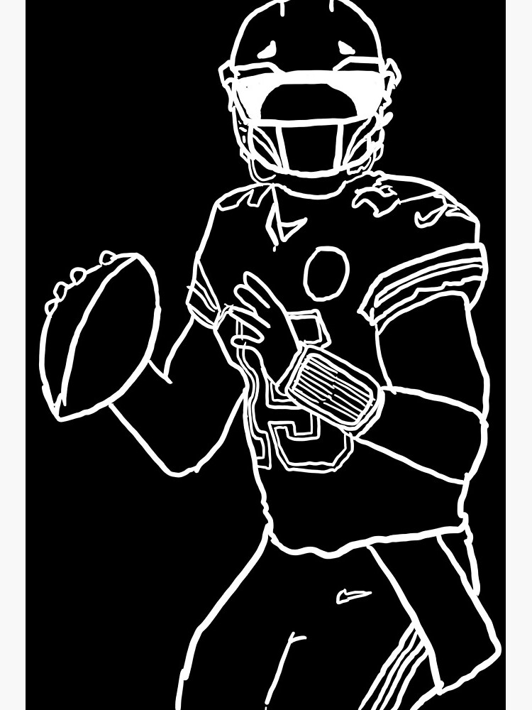 Patrick Mahomes Outline W WHT