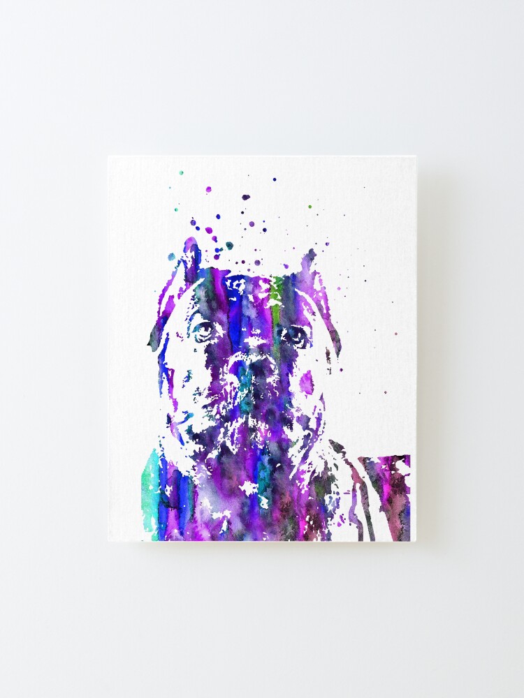 Alternate view of Cane Corso, Cane Corso dog, watercolor Cane Corso, Italian Mastiff Mounted Print