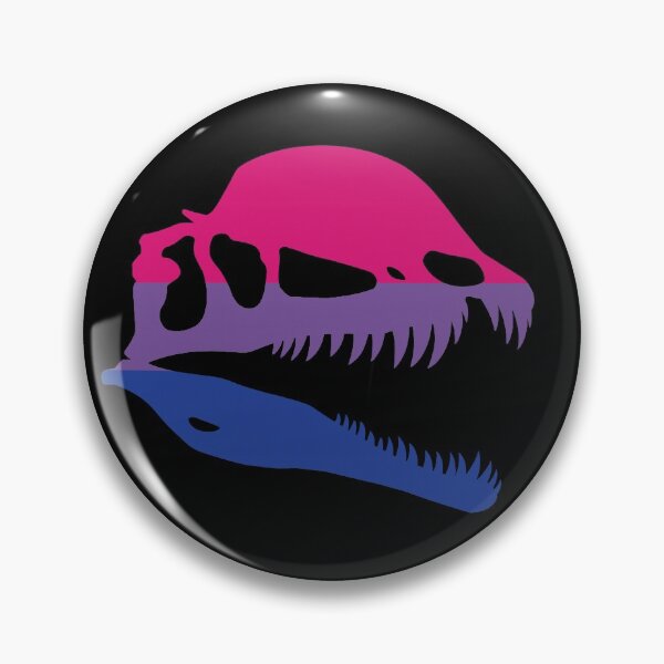 Item preview, Bi Pride Dilophosaurus Skull designed and sold by TheDoodleFox.