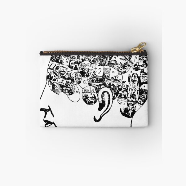 Item preview, antique phrenology illustration designed and sold by fennndesigns.