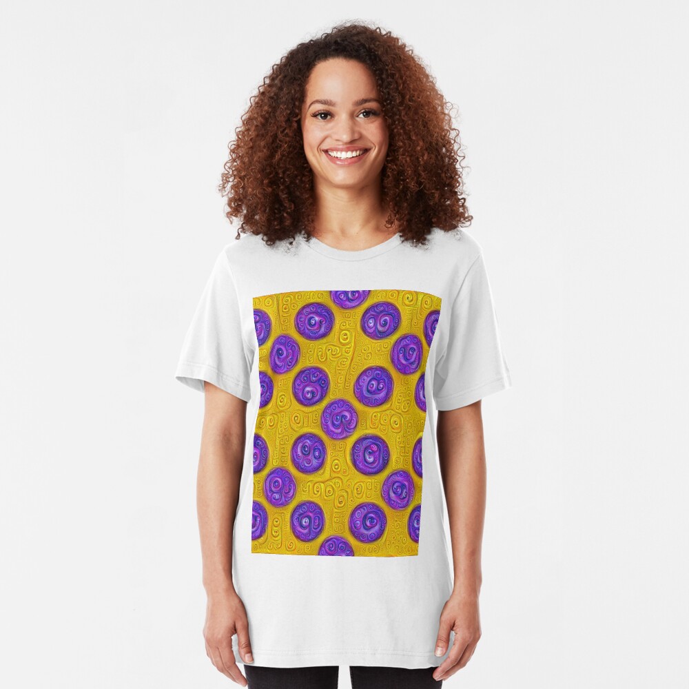 #DeepDream Color Squares and Circles Visual Areas 5x5K v1448281164 Slim Fit T-Shirt