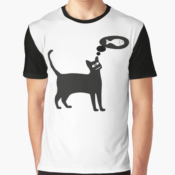 Item preview, cat thinking of fish funny gift idea designed and sold by MR20.