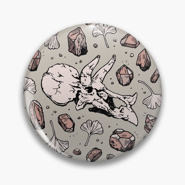 Item preview, Triceratops Rocks! | Rose Quartz | Dinosaur Skull Fossil Art designed and sold by OMEGAFAUNA.