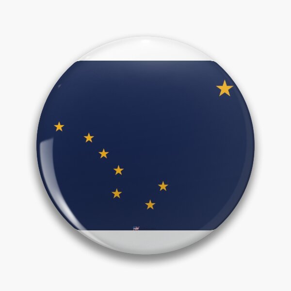 Item preview, ALASKA STATE FLAG PRIDE MASK PIN TEE designed and sold by denisetees.